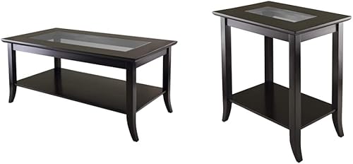 Miniatura 9 de Mesa para café rectangular Génova de Winsome con parte superior de vidrio