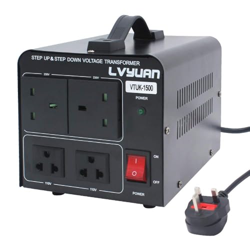 BESTRANS 1200W Voltage Converter – Step Up 110V To 220V For Appliances, 50/60 Hz – Slim Power Transformer (Grey)