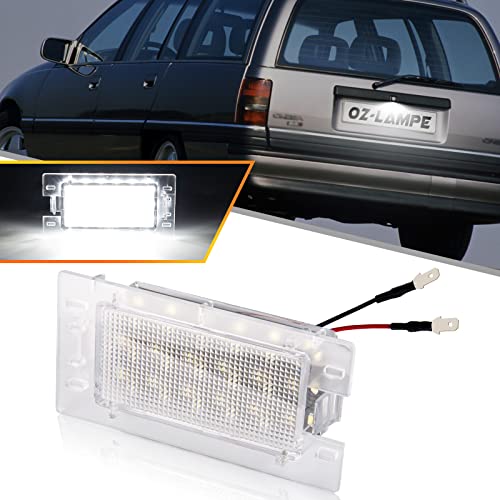 OZ-LAMPE LED Number Plate Light for Opel Vauxhall Omega B Limo Tigra A, LED Rear Number Plate Bulb, Waterproof Error Free License Plate Lamp with Canbus