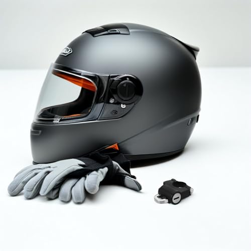 Candado para casco de motocicleta con acabado resistente negro pack de 4 7