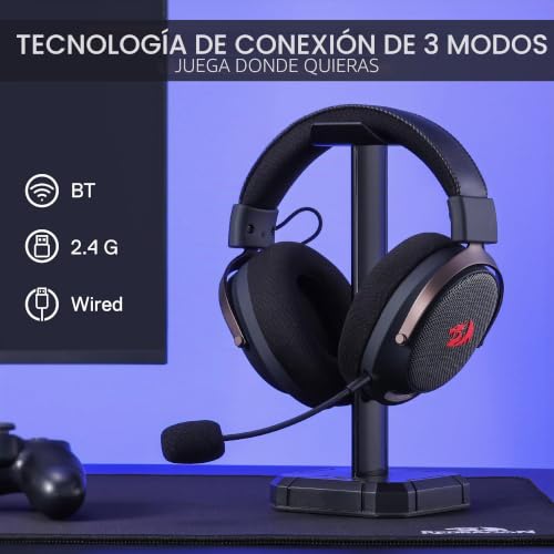 Auriculares inalámbricos Redragon H858 sin retraso de audio con micro 7.1 2