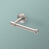 Gatco 4673 Reveal Euro Toilet Paper Holder, Satin Nickel | Wall Mounted 7.13' W Euro Style Toilet Tissue Holder for Bathroom