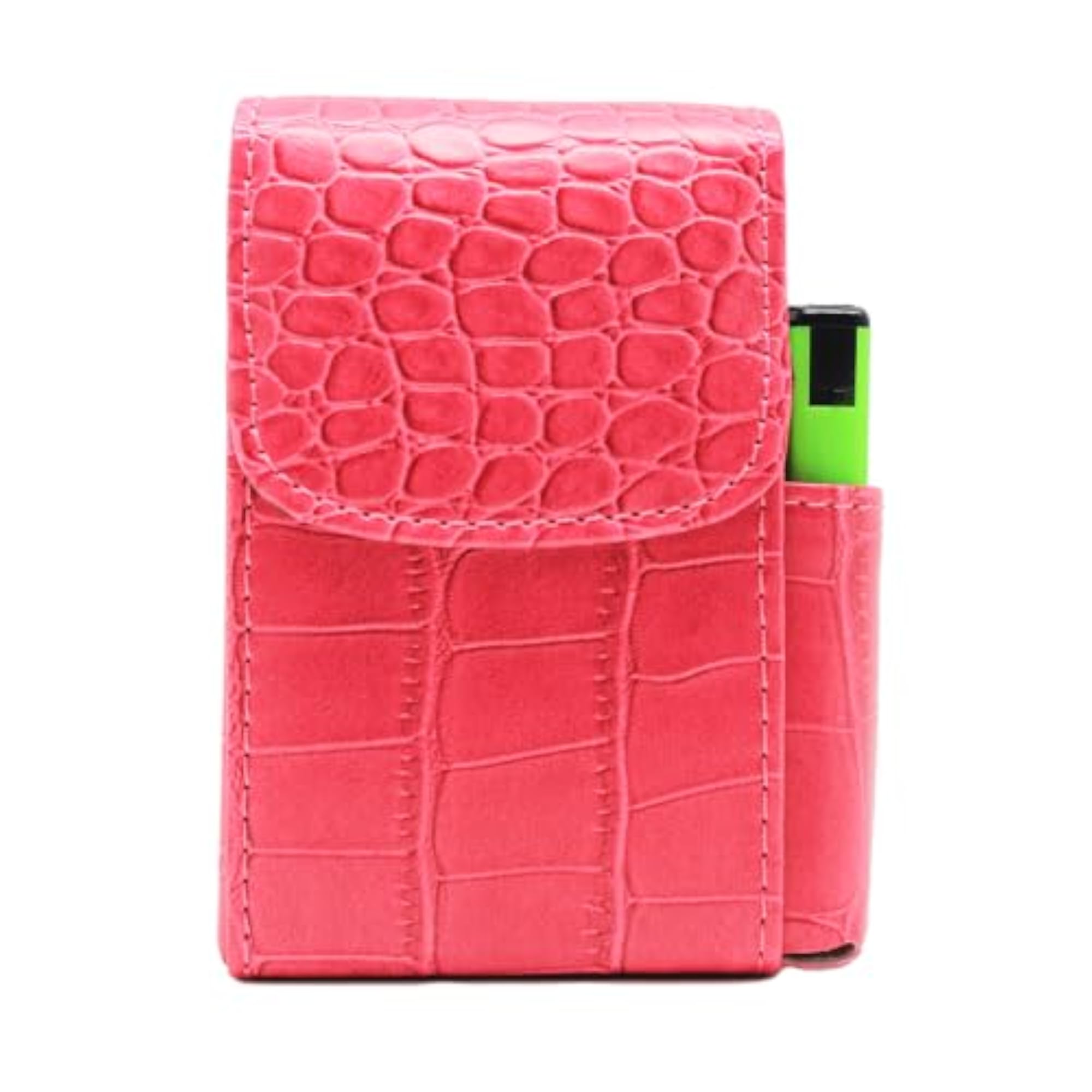 PU Leather Cigarette Case with Lighter Holder