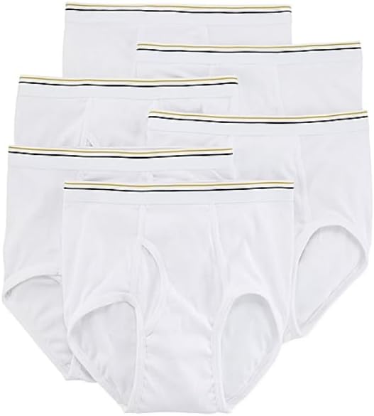 Stafford 6 Pack 100% Cotton Full-Cut Briefs White (32)