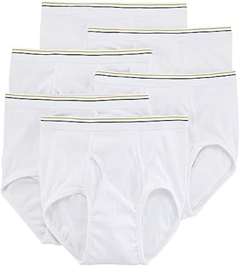 Stafford 6 Pack 100% Cotton Full-Cut Briefs White 32