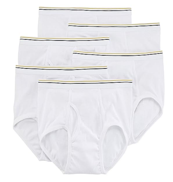 Stafford 6 Pack 100% Cotton Full-Cut Briefs White (32)