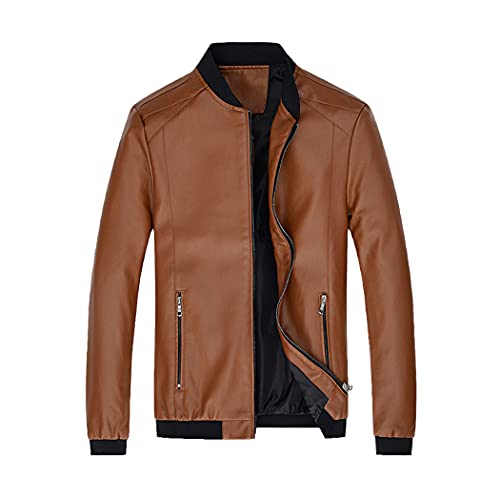 Veste en cuir synthétique pour homme blouson décontracté printemps automne