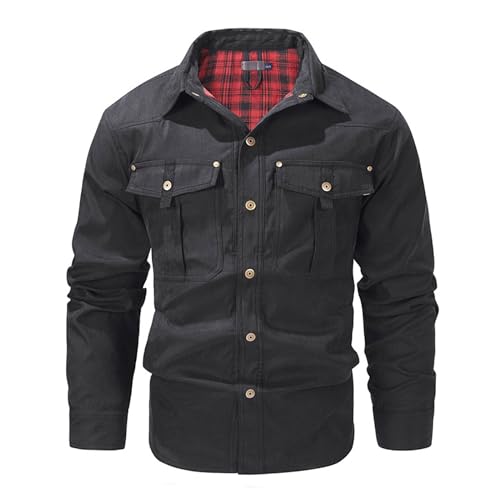 Veste homme à carreaux rétro et sans capuche pour l'automne