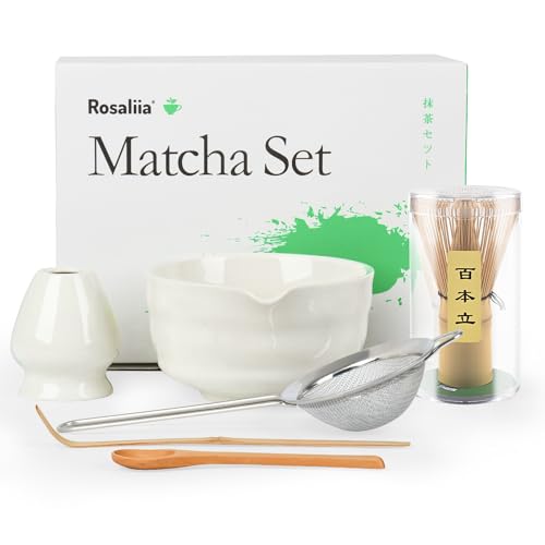 Matcha-Schneebesen-Set – Japanisches Matcha-Tee-Set für den Haushalt für Teeliebhaber (White)