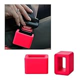 Augeny 2PCS Seat Belt Buckle Holder, Silicone Auto Rear Seatbelt Buckle Booster to Makes Receptacle Stand...