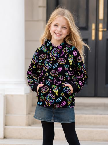 Image of uideazone Teen Girl Sweatshirt Hoody Hoodies Hooded Pullover with Pockets 4-14 Years