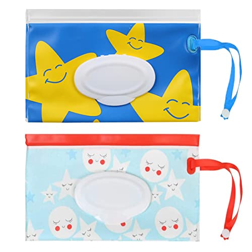 JINWEORI Bolsa de toallitas húmedas de 2 piezas,bolsa de toallitas húmedas reutilizable,contenedor de viaje de toallitas húmedas,bolsa de toallitas húmedas ecológica