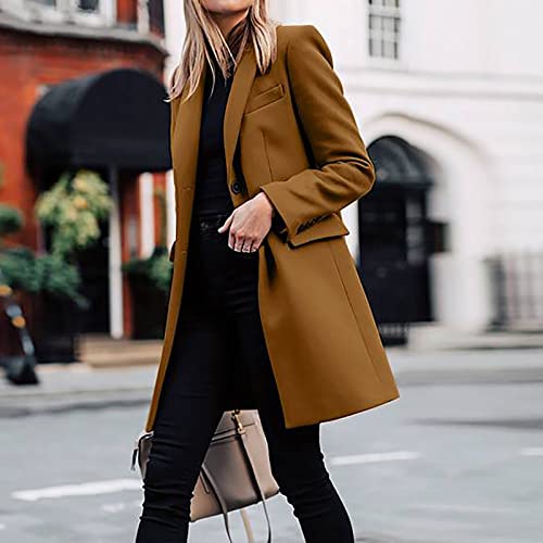 Women's Single Breasted Solid Lapel Blazer Fleece Fuzzy Faux Shearling Zipper Coats Warm Winter Oversized Outwear Jackets #TOP4