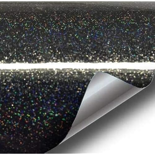 VViViD Gloss Rainbow Black Metallic Sparkle Vinyl Adhesive Wrap (10ft x 5ft)