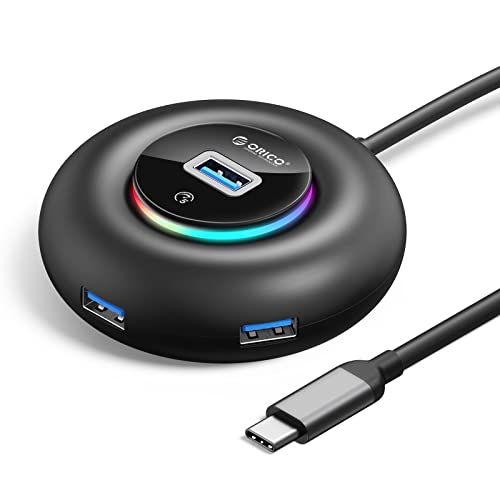 USB C Hub, Adaptador USB3.0 C de 4 Puertos con Fuente de alimentación Adicional para MacBook Pro 2018/2017, Chromebook, XPS, Galaxy S9/S8 y más (YXR2-C3-03)