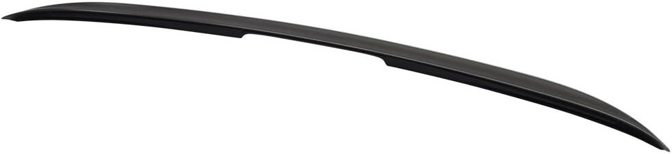 IKON MOTORSPORTS, Trunk Spoiler Compatible with 2003-2011 Benz R230 SL-Class, AMG Style Unpainted Black ABS Plastic Rear Trunk Lid Spoiler Wing Lip