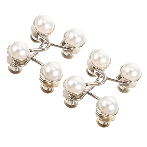 minkissy 2個 ネイルフリーボタン ジーンズエクステンダー ウエストサプライ ネイルフリーリーンズタイター ズボンのボタン 調整可能 ベルト 腰飾り 安全クリップ 調整クリップ