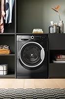 Bauknecht WM BB 814 A Waschmaschine Frontlader / 8kg / EEK A/Kurz 30 / Kurz 45 / Kraftvolle Fleckenentfernung/Anti-Allergie-Programm/Wolleprogramm/Schwarz/Langlebiger Inverter-Motor – Ansicht 3