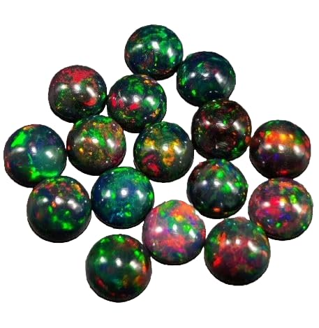 Cabochon opale noire naturelle 4mm AAA, gemme précieuse pour joaillerie fine