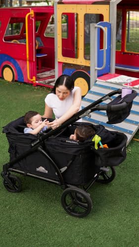 Image of Baby Trend Expedition 2-in-1 Stroller Wagon Plus, Ultra Black
