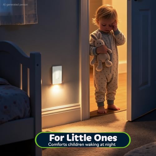 Image of TOPGREENER Full Face LED Decorator Guide Light with Auto Sensor, White. | 120VAC /15A Night Light with Automatic Daylight Sensor Soft Glow for Hallway, Bedroom, Bathroom, UL listed, TGLFL, 1 Pack