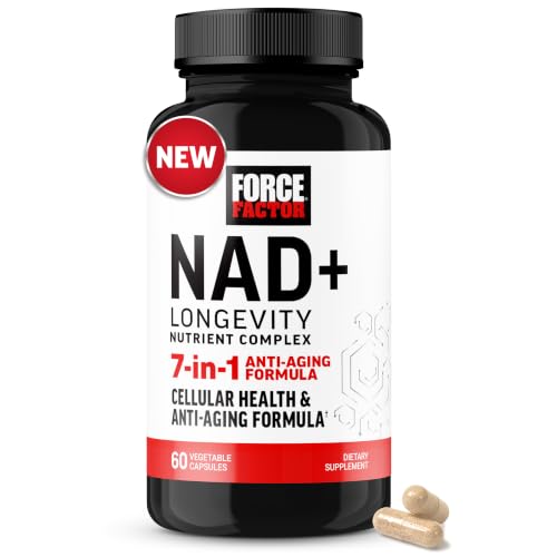 Force Factor NAD+ (NMN or Nicotinamide Riboside Alternative) with Resveratrol, Astaxanthin,...