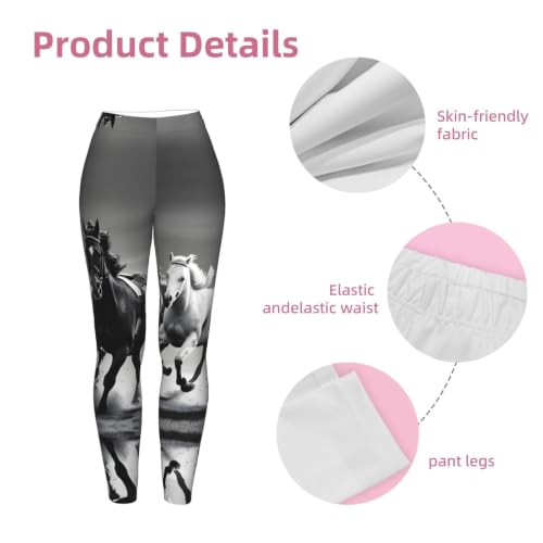 Leggings de compresión tacto suave premium mallas estampadas caballos 6