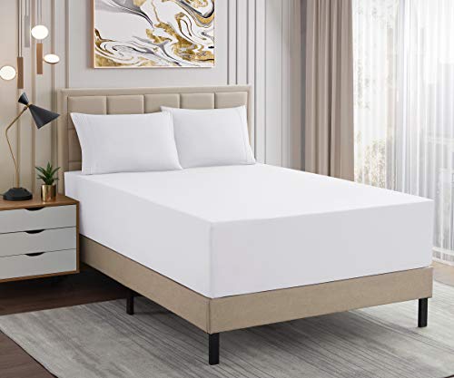 Image of 1500 Supreme Collection Extra Deep Pocket Sheets Set - Luxury Soft Bed Sheets, Wrinkle Free, Bedding, Over 40 Colors, 21 inch Extra Deep Pocket, King, White