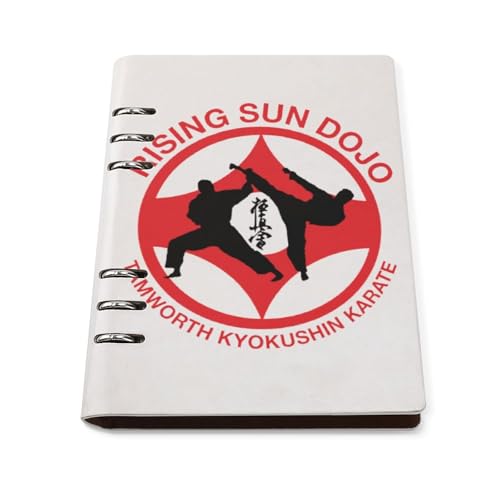 メモ帳 手帳 ノート 極真空手 極真会館 国際空手道 手帳リフィル ビジネスノート ダイアリー ルーズリーフ スケジュール スオフィス用品 バインダー 6穴 PUレザー A5サイズ 繰り返し 人気 子供 男女兼用 ギフト