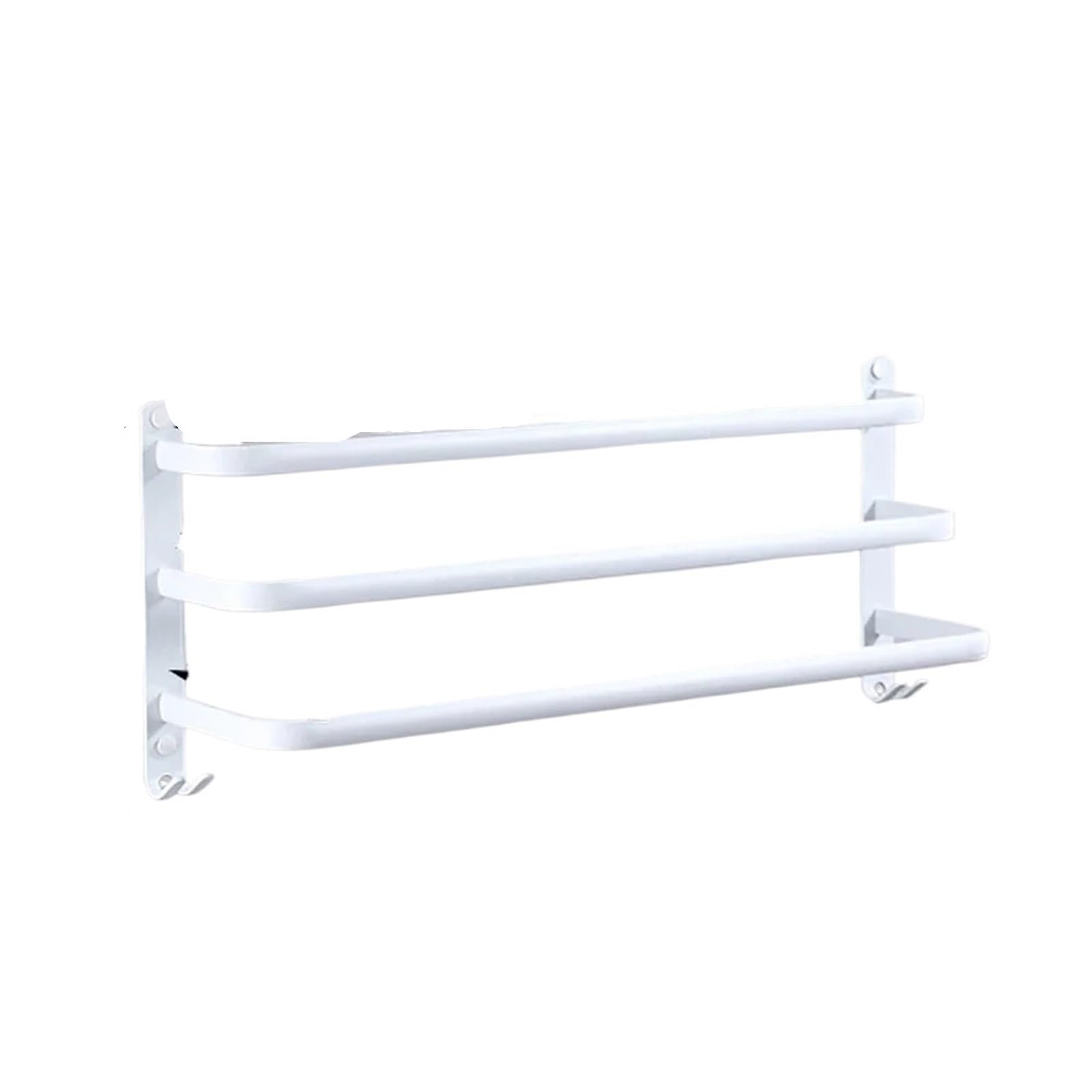 VAYEODEYU White Aluminum Towel Bar 30-60cm Wall Mounted(White04)