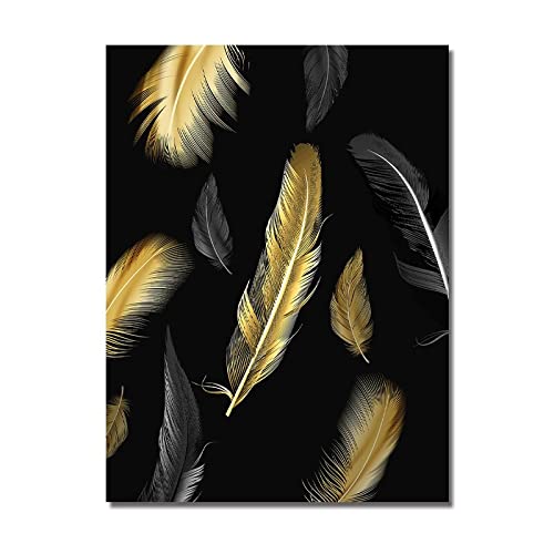 Lienzo de plumas abstractas para decorar el porche de casa moderna 4