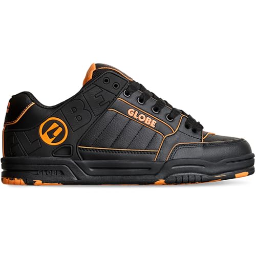 Globe Herren Tilt Skate-Schuh, Schwarz/Orange/Mosaik, 44 EU