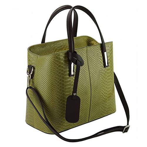 Tony & Paul. Sac à main. VANESSA CROCO, Cuir. - Uni - FABRIQUE EN ITALIE.
