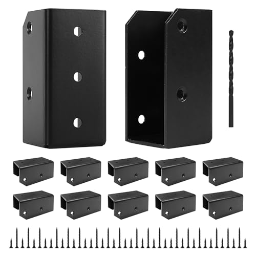Rasugarlary 24 Pcs Deck Railing Brackets Connectors, 2x4 Brackets (Actual 1.5