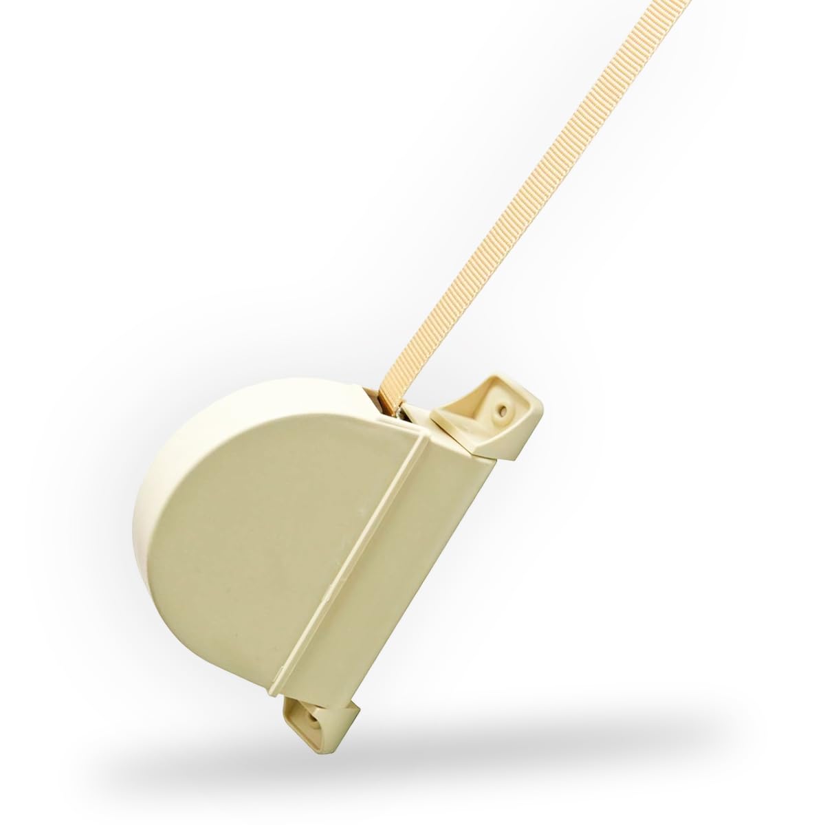 Amig - Recogedor de Persiana Exterior de Sobreponer Abatible - PVC - 3,​5 x 17,​4 x 12,​5 cm (Ancho x Largo x Fondo). Medida de la Cinta: 14 mm (Ancho) - Resistente - Color: Blanco/​Pintas