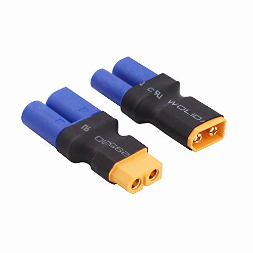 4pcs adaptadores sin cable XT60 a EC5 macho hembra miniatura 3
