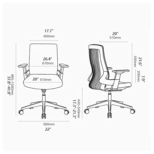 Ergonomic Swivel Office Chair with Lumbar Support