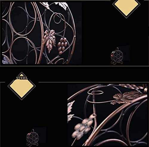 Soporte para vino de alambre grueso color bronce para 6 botellas miniatura 5