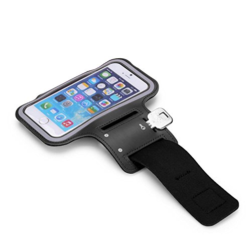 Iphone 6 6S Armband Case Sports Gym Bike Cycle Jogging Running Exercise Workout Armband Defender Cases With Key Pocket Custom Made For Iphone 6/6S 4.7" Black #TOP6