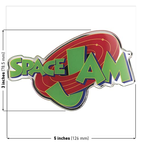 Image of Fan Emblems Space Jam 96 Logo Car Decal - Automotive Resin Coated Sticker for Cars, Laptops, Most Smooth Surfaces - Officially Licensed Looney Tunes Gifts, Accessories, Decor