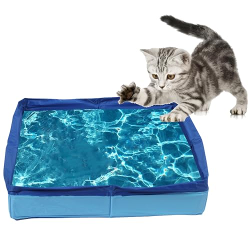 NRGQAXM Dog Bathtub, Foldable Dog Pool Portable Pet Bathing Pool Dogs Swimming Pools Bathtub for Small Mediums Large Dogs Cats Pet Playing Bathtub for Home Pets Bathing Swimming