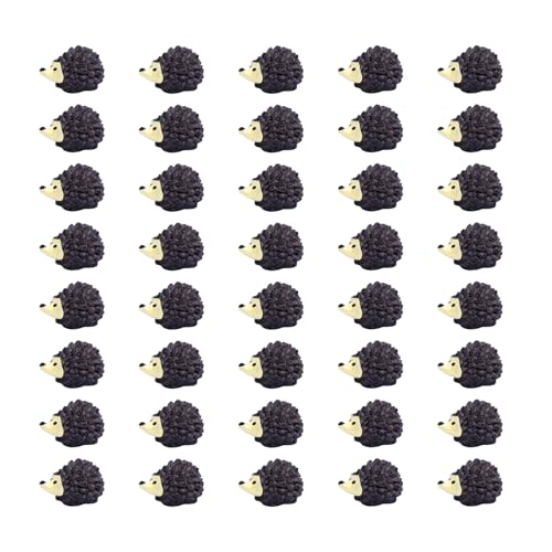JinliangGuo Lot de 40 mini hérissons miniatures mignons - Figurines de hérisson légères - Cadeaux de décoration pour paysage