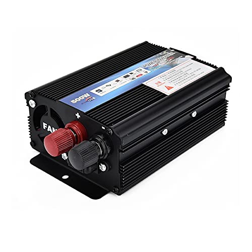 Inversor,Inversor Onda Pura Inversor de Coche 500W 12V 220V 50Hz Auto inversor 12 220 Convertidor de Enchufe del Cargador Inversor con Ventilador de enfriamiento(12v to 220v)