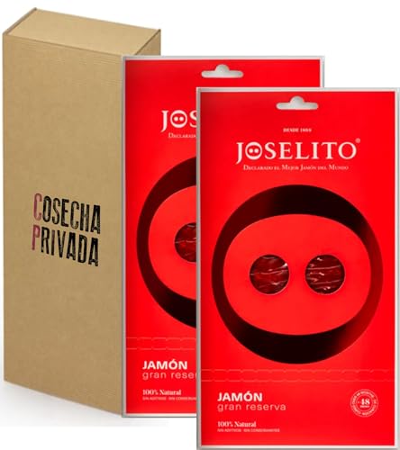 Joselito 2 Sobres GR - Envío 24 h - Blíster del mejor Jamón del Mundo Loncheado - Opción de Nota para Regalo - Jamon y Paleta ibérica de Bellota 100% - Envío Cosecha Privada (2 Sobres, Jamon)