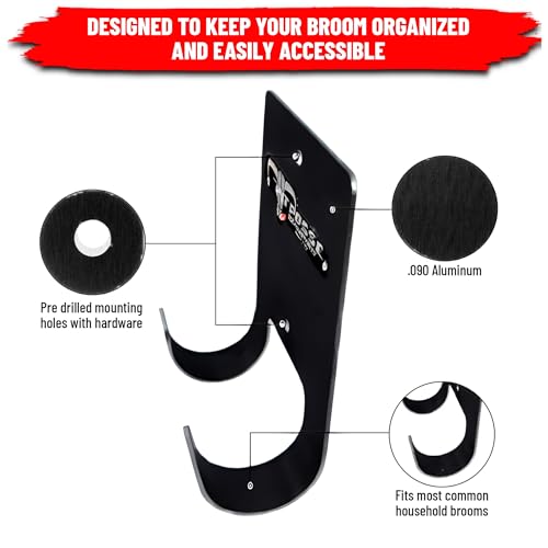 Gancho de aluminio Pit Posse PP3187BK negro para escobas de remolque 5