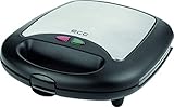 Sandwich Maker ECG S 299 3 en 1 está equipado con 3 placas antiadherentes y reemplazables.