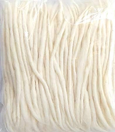 NRSON® Products New Hand Made White Cotton Long Diya Batti (Wicks) / Long Diya Batti for Puja (Wicks) / Jot batti for Pooja/jyot batti Packs (Pack of 151 pcs)
