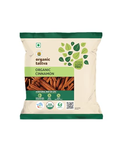 Image of Organic Tattva, Cinnamon (Dalchini) Whole /Sabut - 200 Gram | Gluten Free and NO Additives (50 g (Pack of 4))