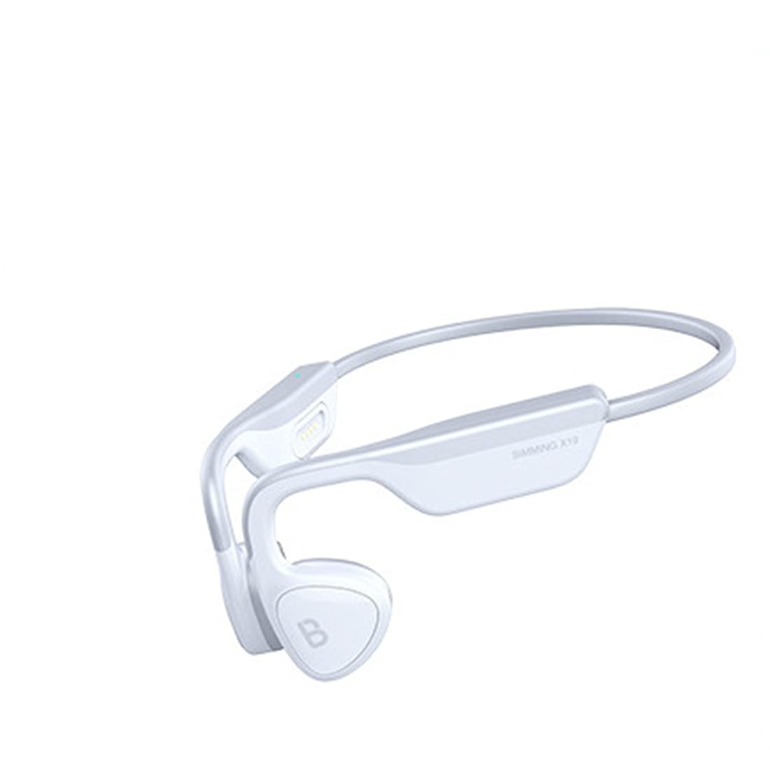 Słuchawki do przewodzenia kostnego Sweatproof Wireless Sports Headsets, IPX6 Wodoodporna Ultra Lekkie Zestawy sportowe do prowadzenia pojazdów turystycznych jazdy,White