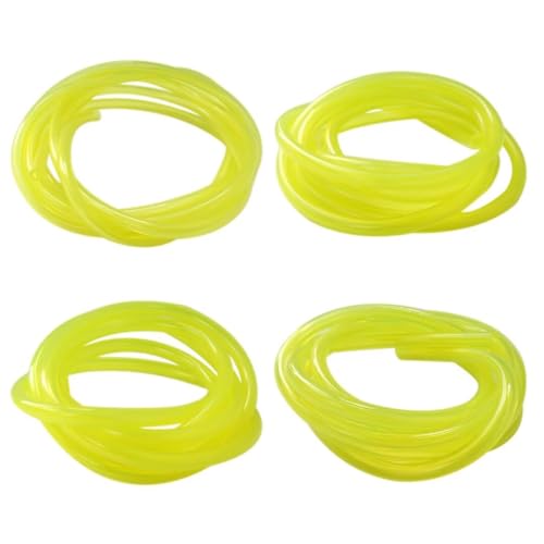 WELURE 4x 4-Size Gas Fuel Line Hose Kit 4Ft Fuel Tube for Poulan PPB100 PPB100E PPB150E PPB150E PPB200 PPB200E PPB250E PPB300 - Yellow